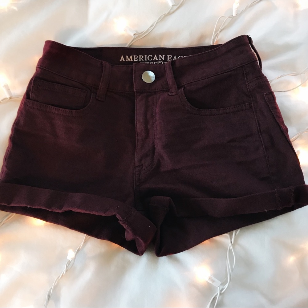 Maroon American Eagle Shorts